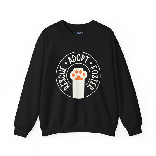 Rescue, Adopt, Foster Unisex Sweatshirt | Animal Lover Gift, Pet Adoption Crewneck