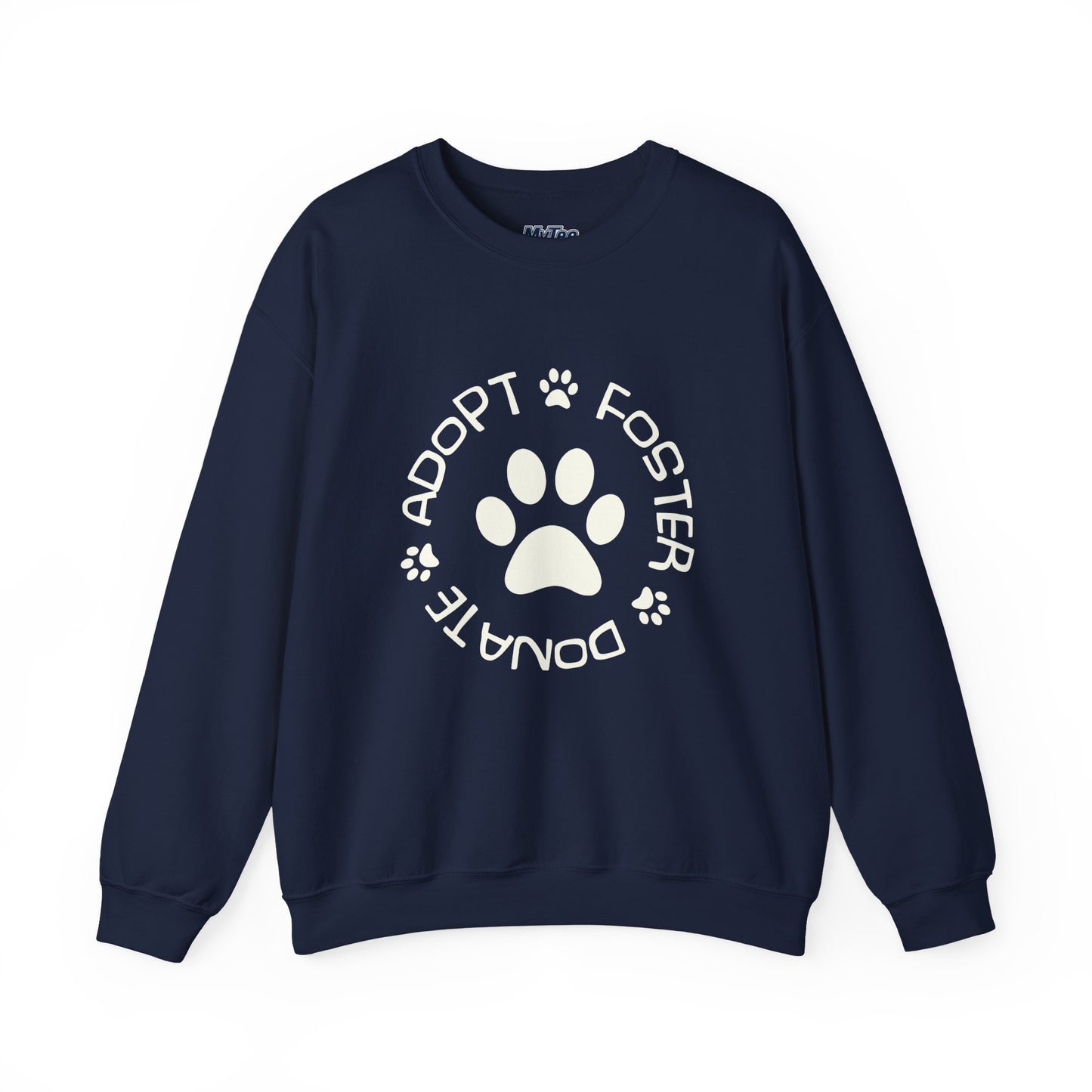 Adopt Foster Donate Unisex Sweatshirt | Paw Print Animal Shelter Pullover