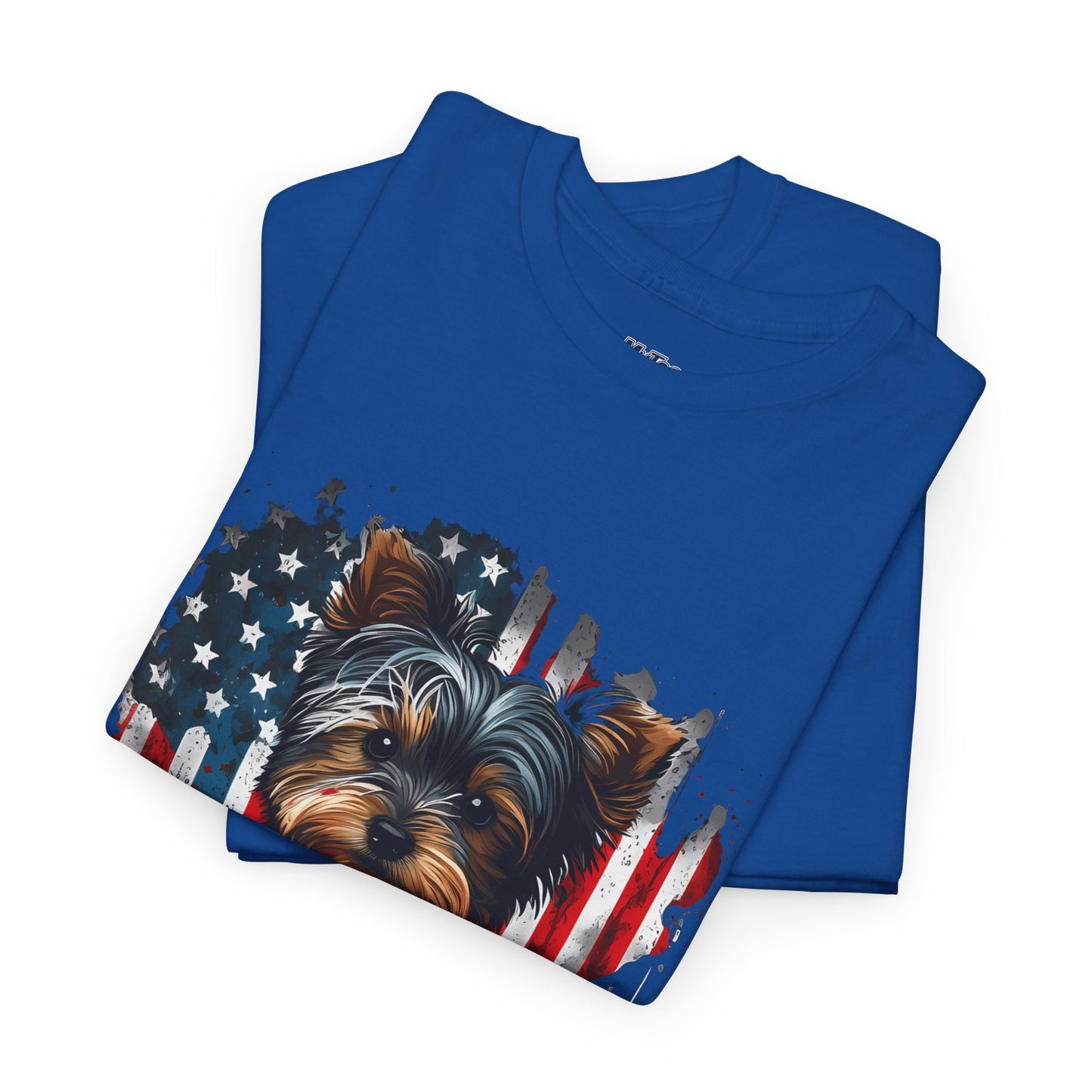 Patriotic American Yorkshire Terrier With sunglasses Unisex T-Shirt