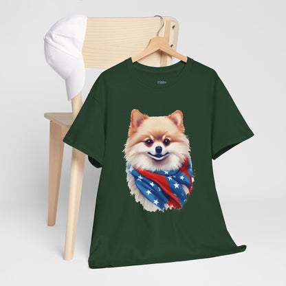 Patriotic pomeranian Unisex T-Shirt