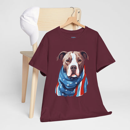 Patriotic American Staffordshire Terrier Unisex T-Shirt