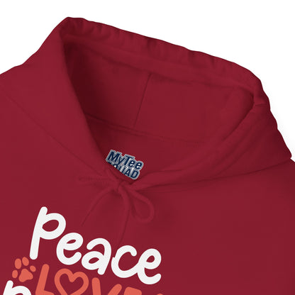 Peace, Love, Rescue Hoodie | Pet Adoption Awareness