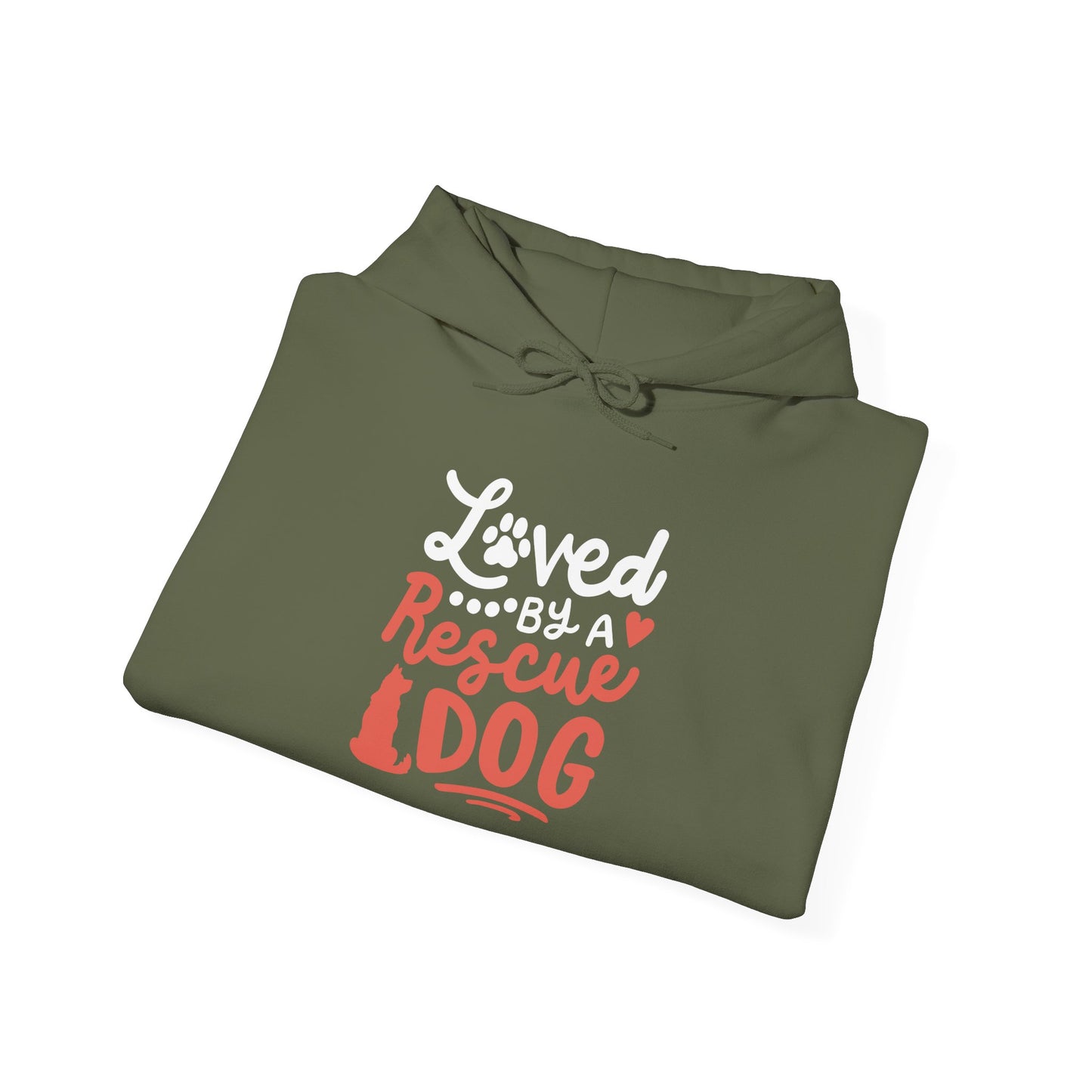 Loved By A Rescue Dog Hoodie | Pet Lover Gift, Fur Mom Hoodie, Pet Dad Apparel