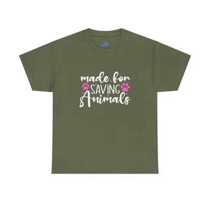 Made For Saving Animals Unisex Cotton T-Shirt | Dog Lover