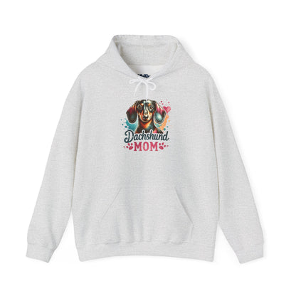 Funky Dachshund Mom Hoodie – Bright Graphic Dog Tee