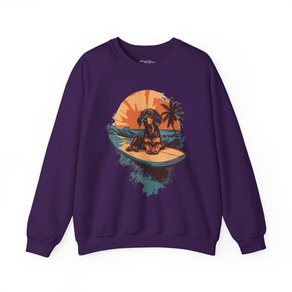 Dachshund Beach Bum Unisex Sweatshirt – Cozy Coastal Dog Graphic