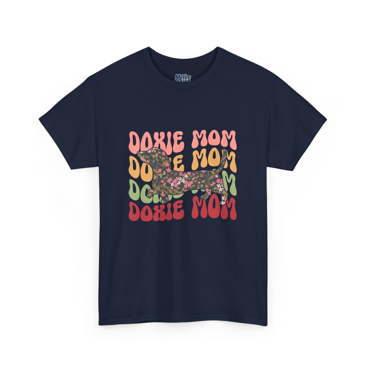 Doxie Mom Retro T-Shirt – Colorful Dog Mom Graphic Tee