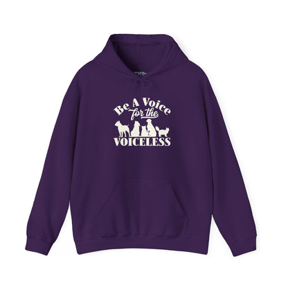 Be A Voice  For The Voiceless Unisex Hoodie – Animal Rescue Awareness
