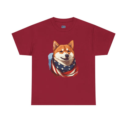 Patriotic Shiba Inu Unisex T-Shirt