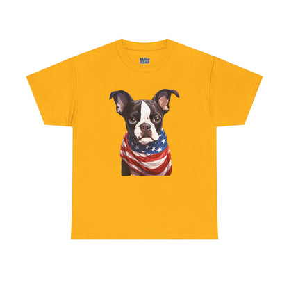 Patriotic Boston Terrier Unisex T-Shirt
