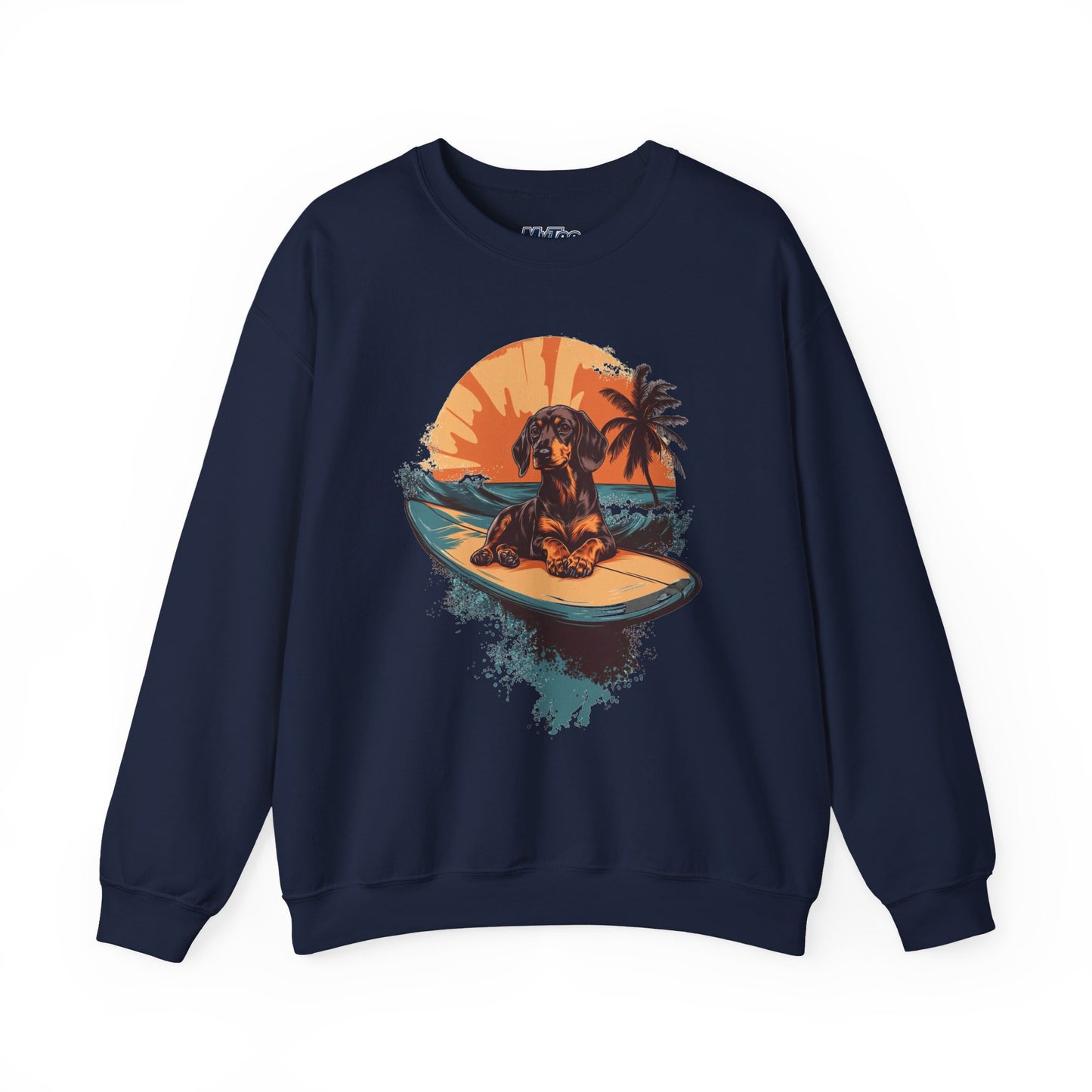 Dachshund Beach Bum Unisex Sweatshirt – Cozy Coastal Dog Graphic