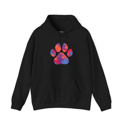 Colorful Paw Print Unisex Hoodie - Cozy Gift For Pet Lovers, Dog Mom/Dad Gift