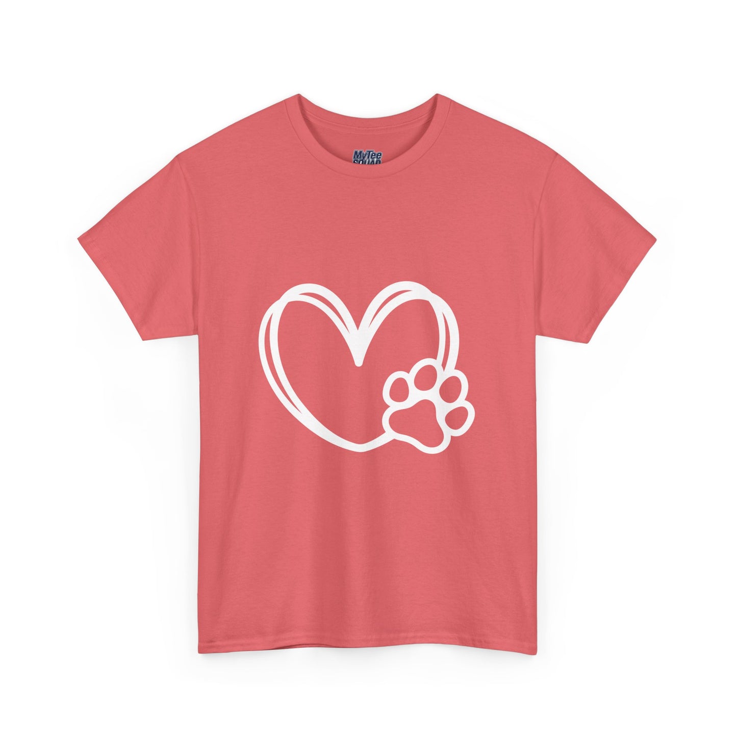 Simple Paw Heart Unisex T-Shirt – For Dog Lovers