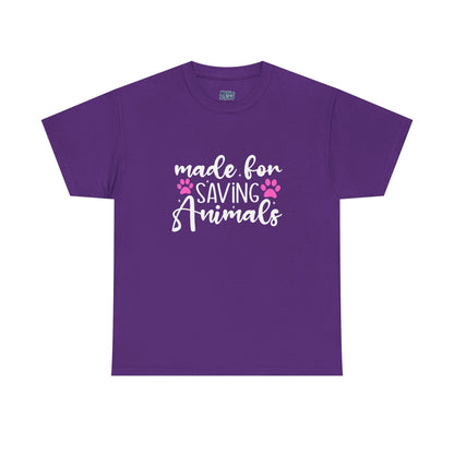 Made For Saving Animals Unisex Cotton T-Shirt | Dog Lover