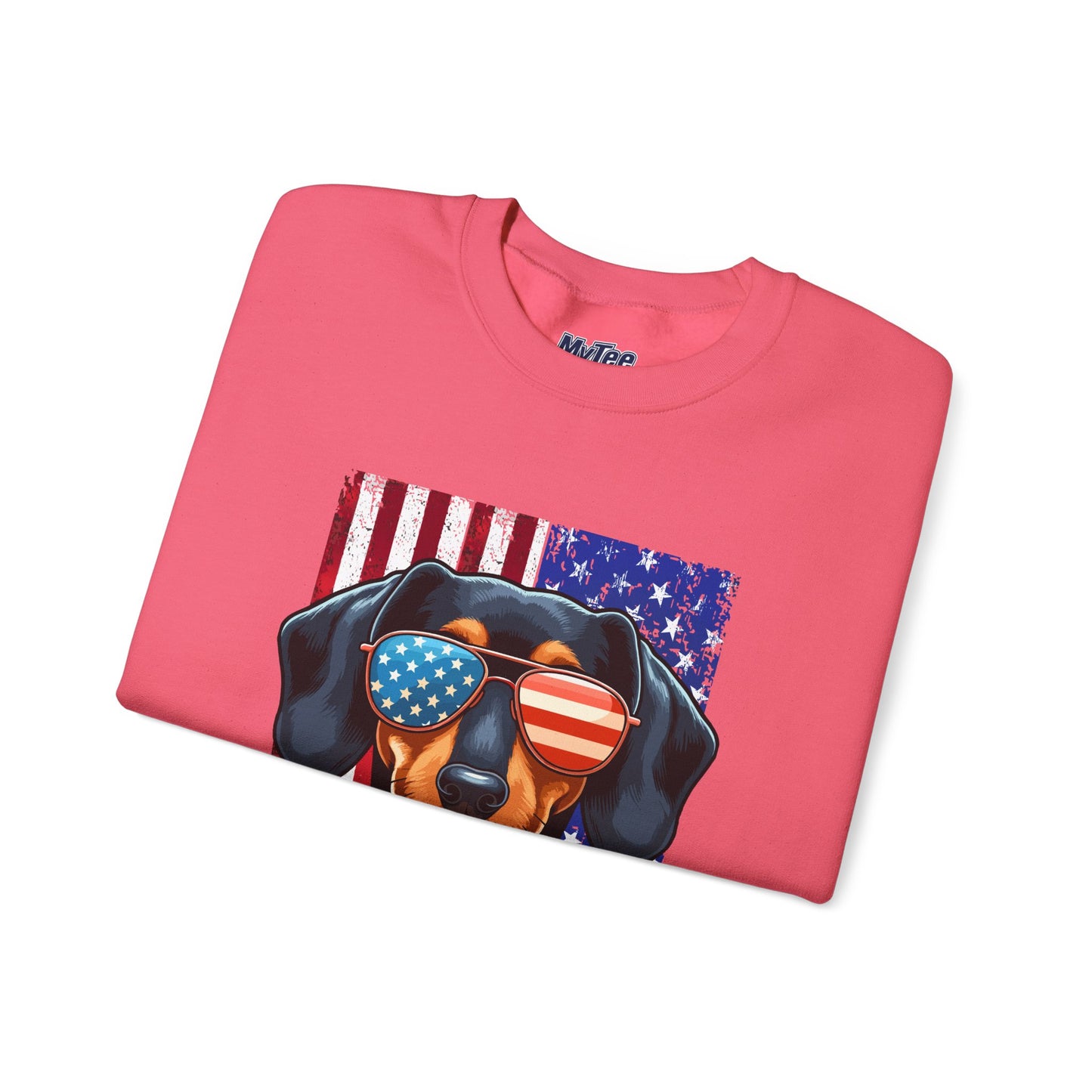 Patriotic Dachshund Flag Shades Unisex Sweatshirt