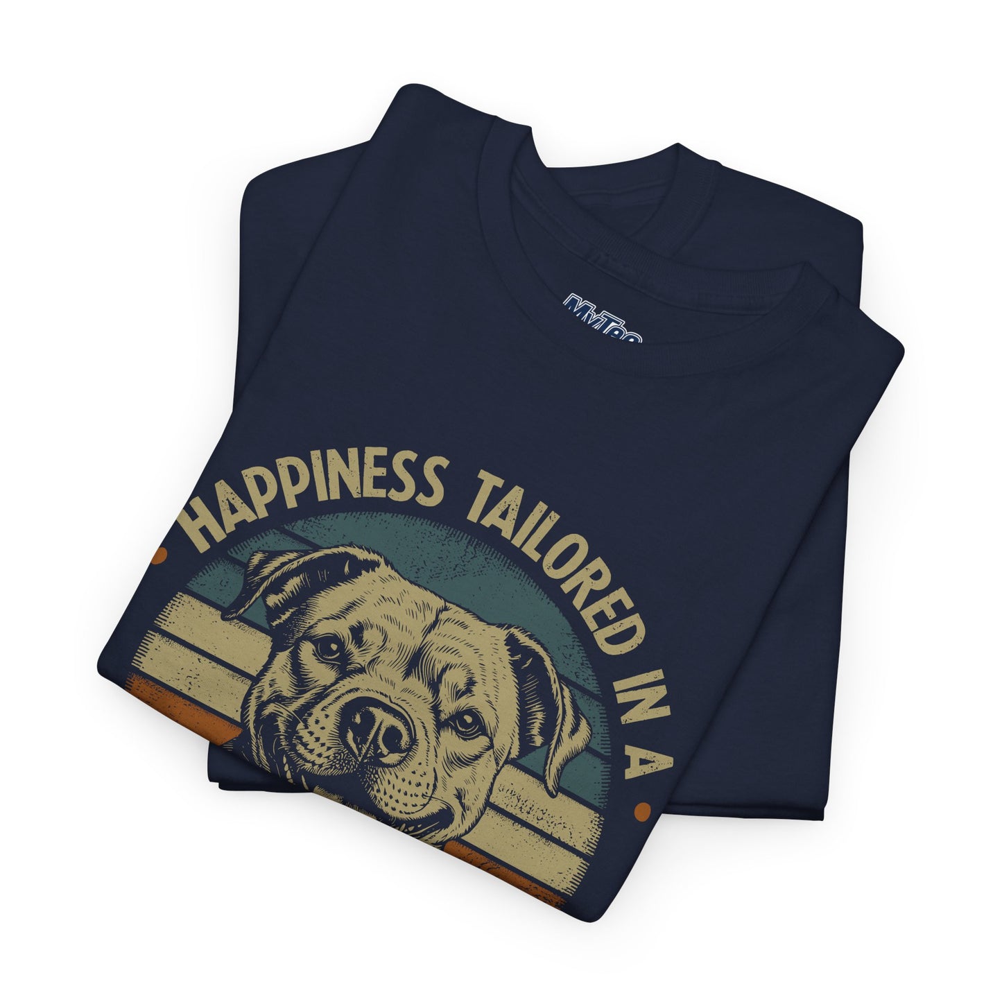 Happiness Tailored In A Pitbull Smile Unisex Tee | Animal Rescue Support Tee