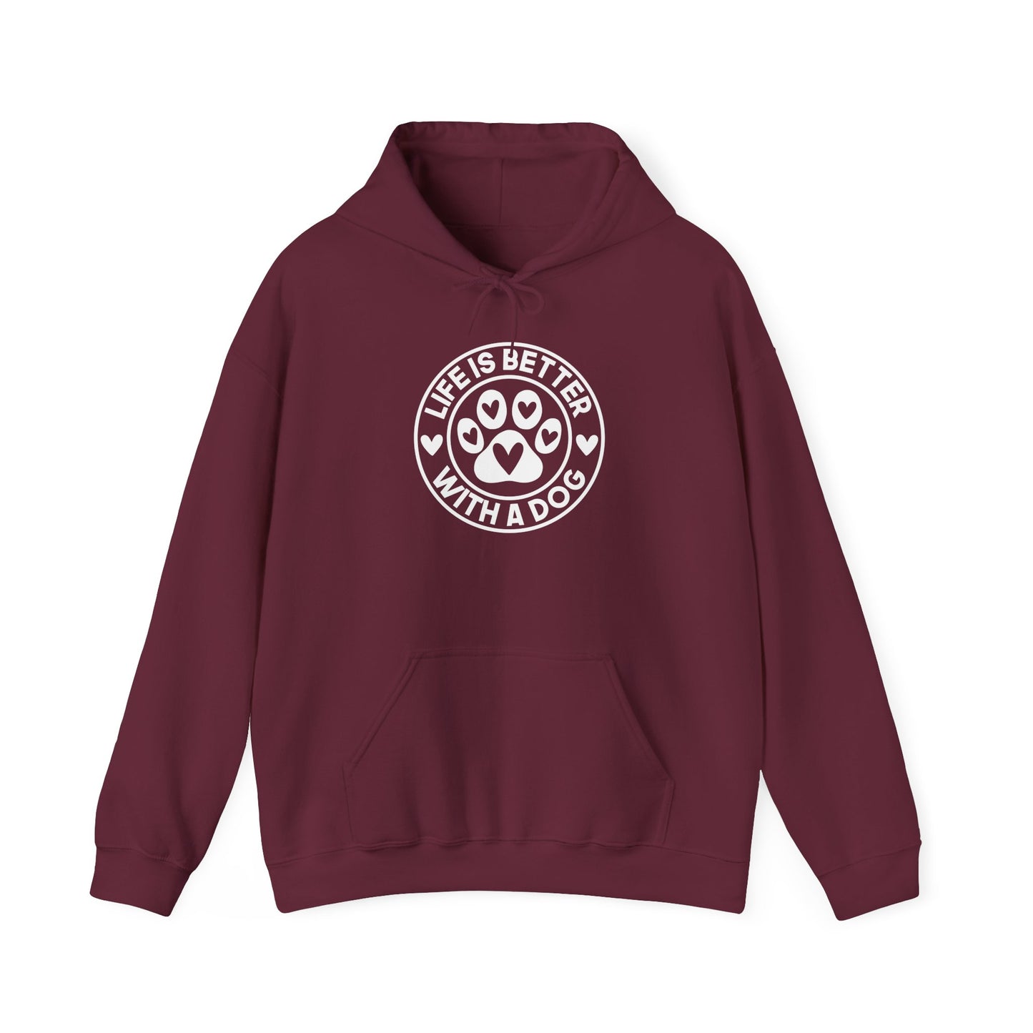 "Life Is Better With A Dog" Unisex Hoodie | Dog-Themed Apparel