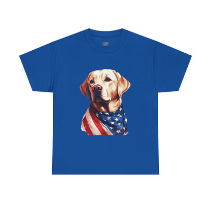 Patriotic Labrador In Stars & Stripes Unisex T Shirts