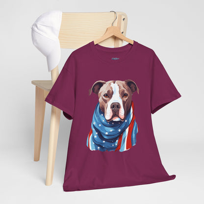 Patriotic American Staffordshire Terrier Unisex T-Shirt