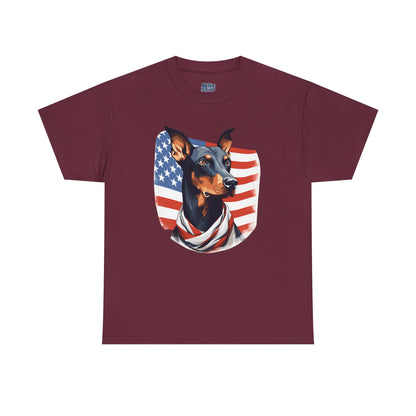 Patriotic Doberman Pinscher Unisex T-Shirt