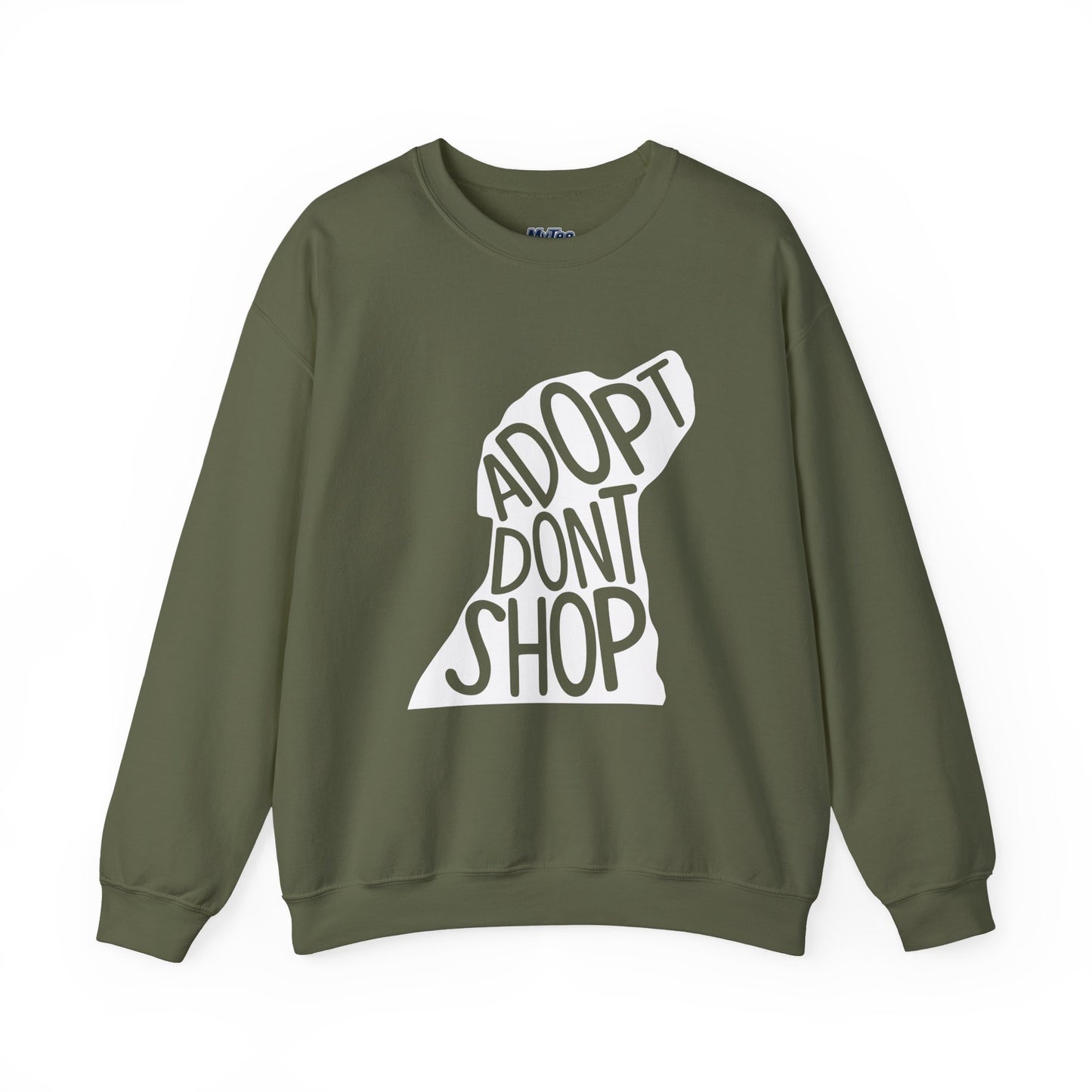 Adopt Don't Shop Unisex Sweatshirt | Eco-Friendly Crewneck
