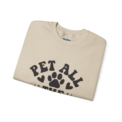 Pet All The Dogs Crewneck Sweatshirt | Cozy Dog Lover Gift