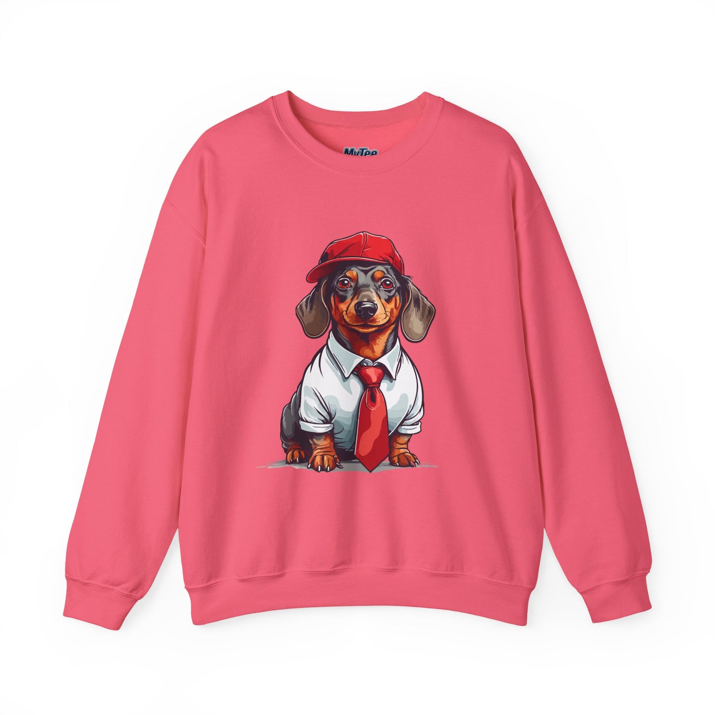 Dachshund Red Tie Unisex Sweatshirt – Chic Comfort for Dog Lovers