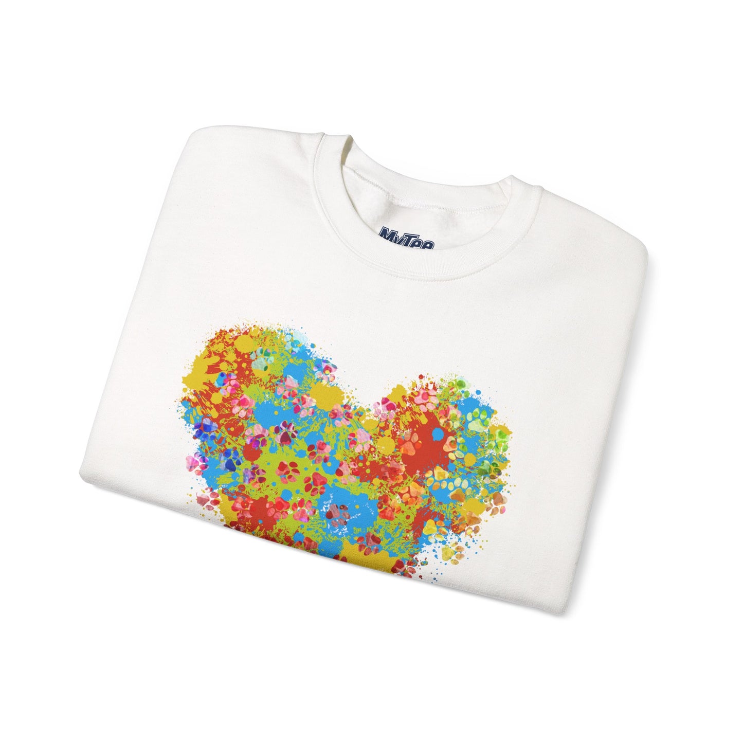 Colorful Heart Graphic Cozy Sweatshirt | Comfortable Winter Apparel