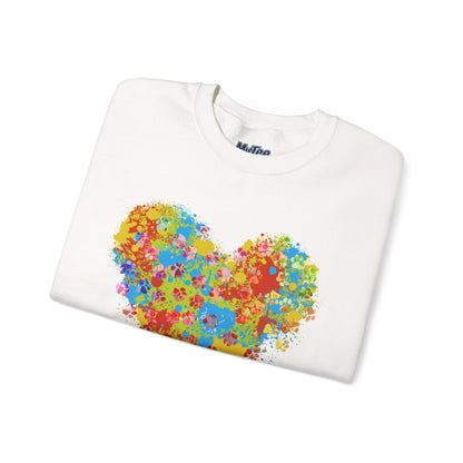 Colorful Heart Graphic Cozy Sweatshirt | Comfortable Winter Apparel