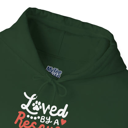 Loved By A Rescue Dog Hoodie | Pet Lover Gift, Fur Mom Hoodie, Pet Dad Apparel
