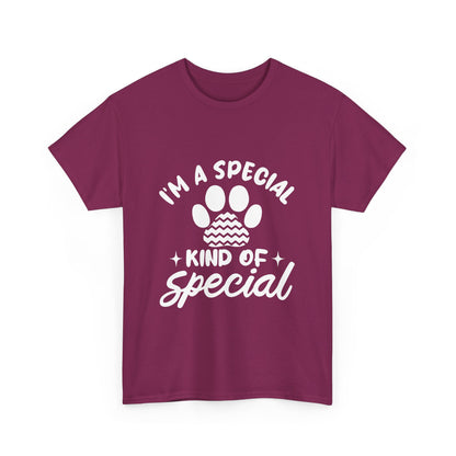 I'M A SPECIAL, DOG KIND OF SPECIAL Casual PAW Cotton T-shirt
