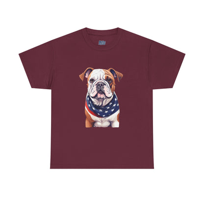 Patriotic Bulldog Unisex T-Shirt