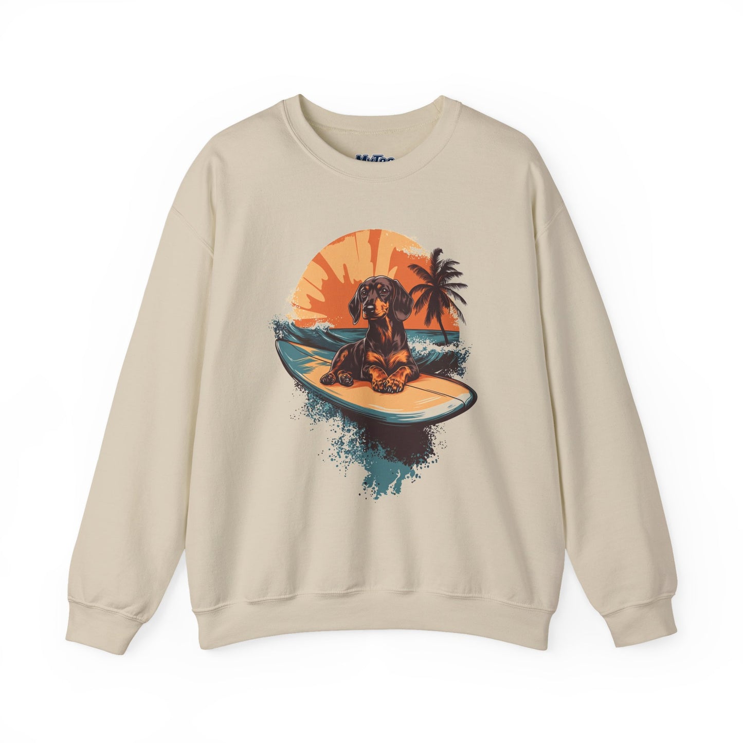 Dachshund Beach Bum Unisex Sweatshirt – Cozy Coastal Dog Graphic
