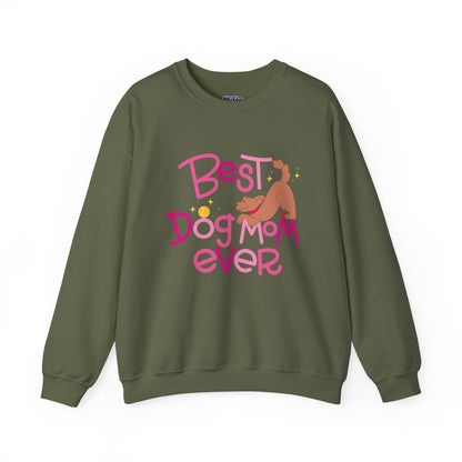 Best Dog Mom Ever Crewneck Sweatshirt | Gift For Dog Moms