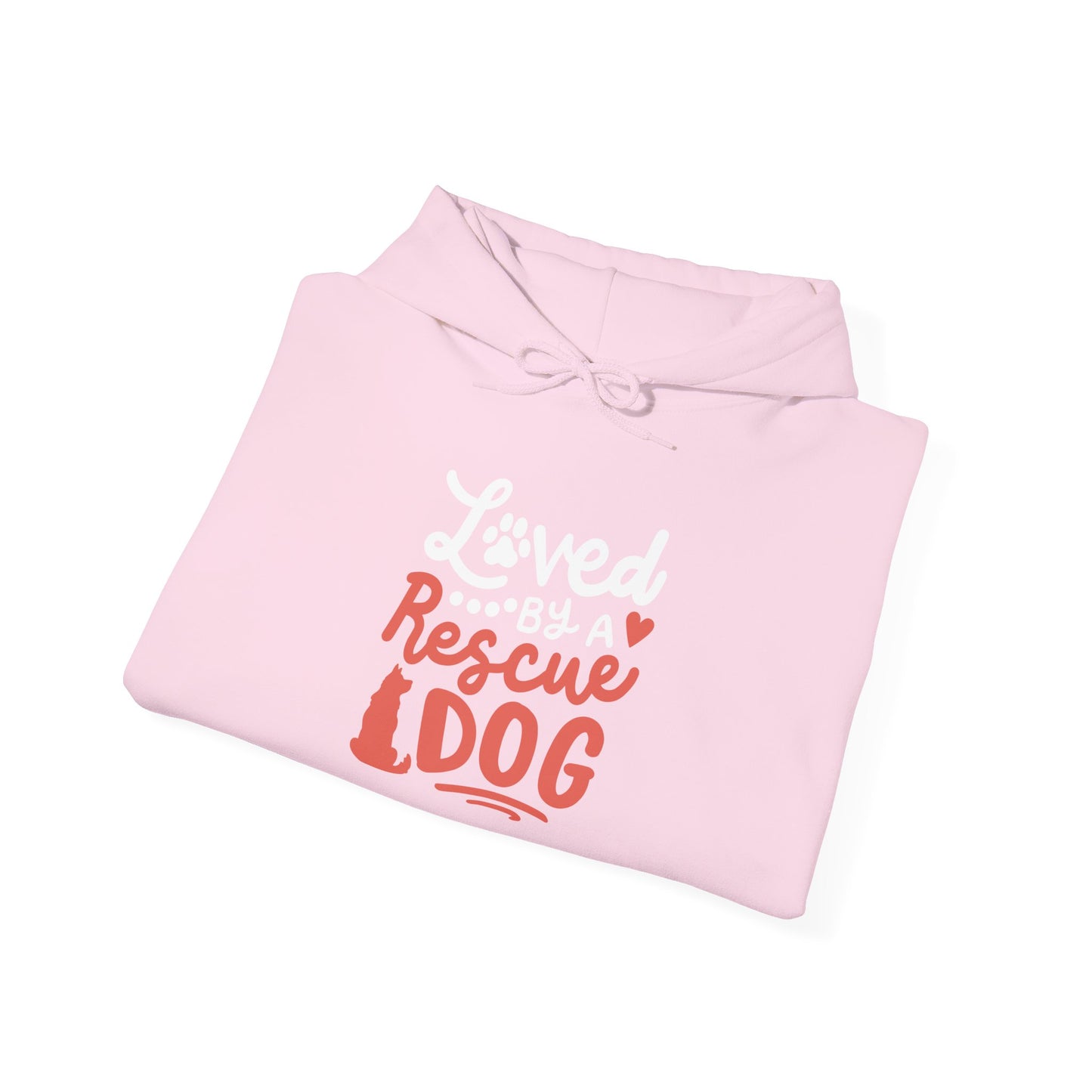Loved By A Rescue Dog Hoodie | Pet Lover Gift, Fur Mom Hoodie, Pet Dad Apparel