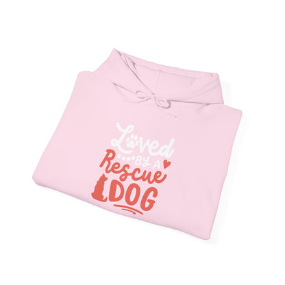 Loved By A Rescue Dog Hoodie | Pet Lover Gift, Fur Mom Hoodie, Pet Dad Apparel