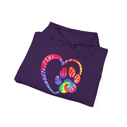 Paw Love Tie-Dye Hoodie – Wear Your Heart In Color