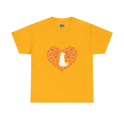Dog Lover's Heart - Unisex Cotton Tee