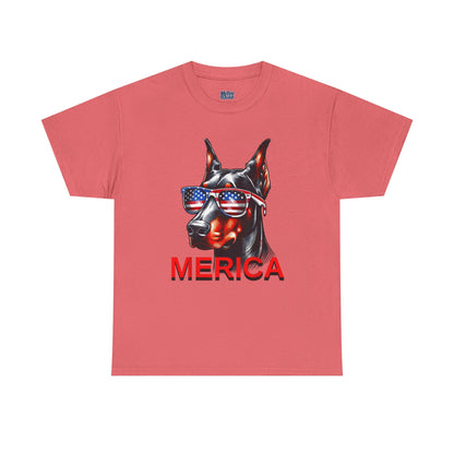Patriotic Doberman With Sunglasses Unisex T-Shirt