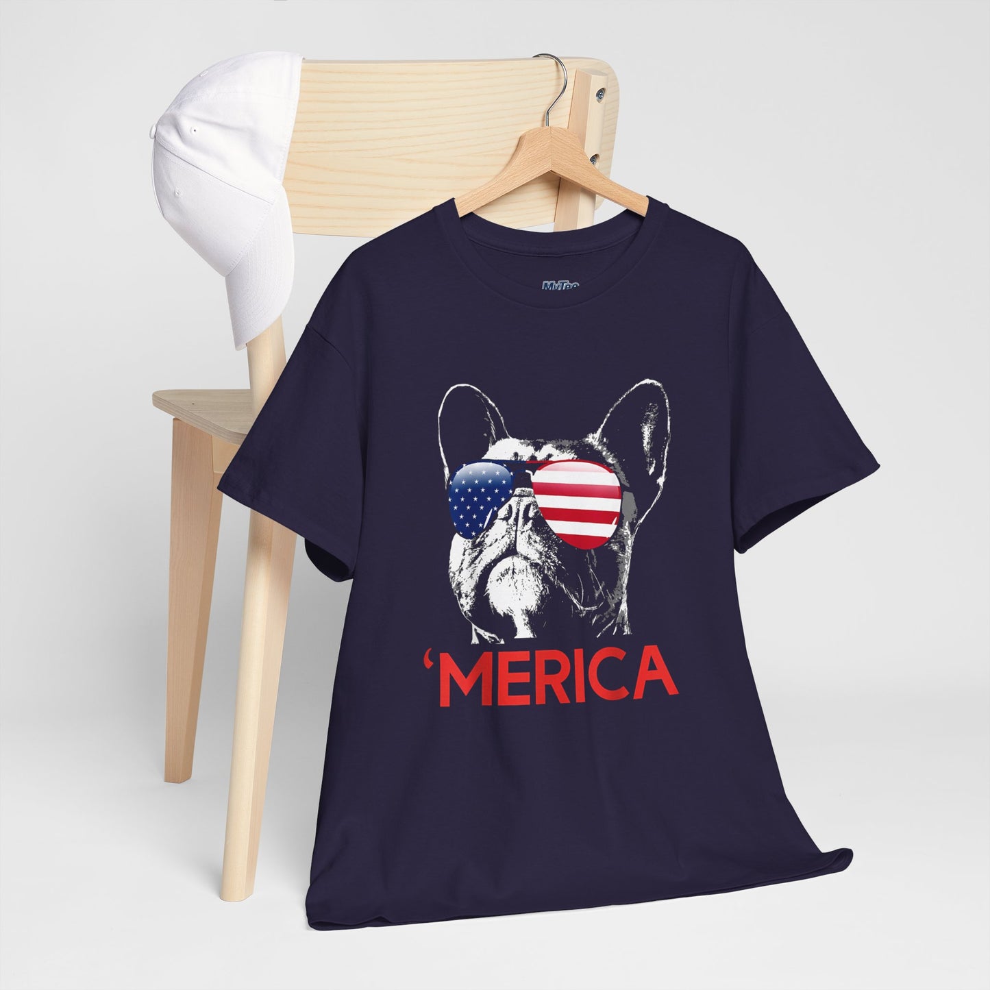 Patriotic French Bulldog With Sunglasses Unisex T-Shirt