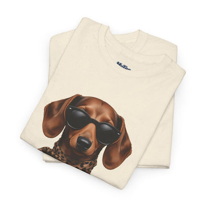 Dachshund With A Scarf Cotton T-Shirt