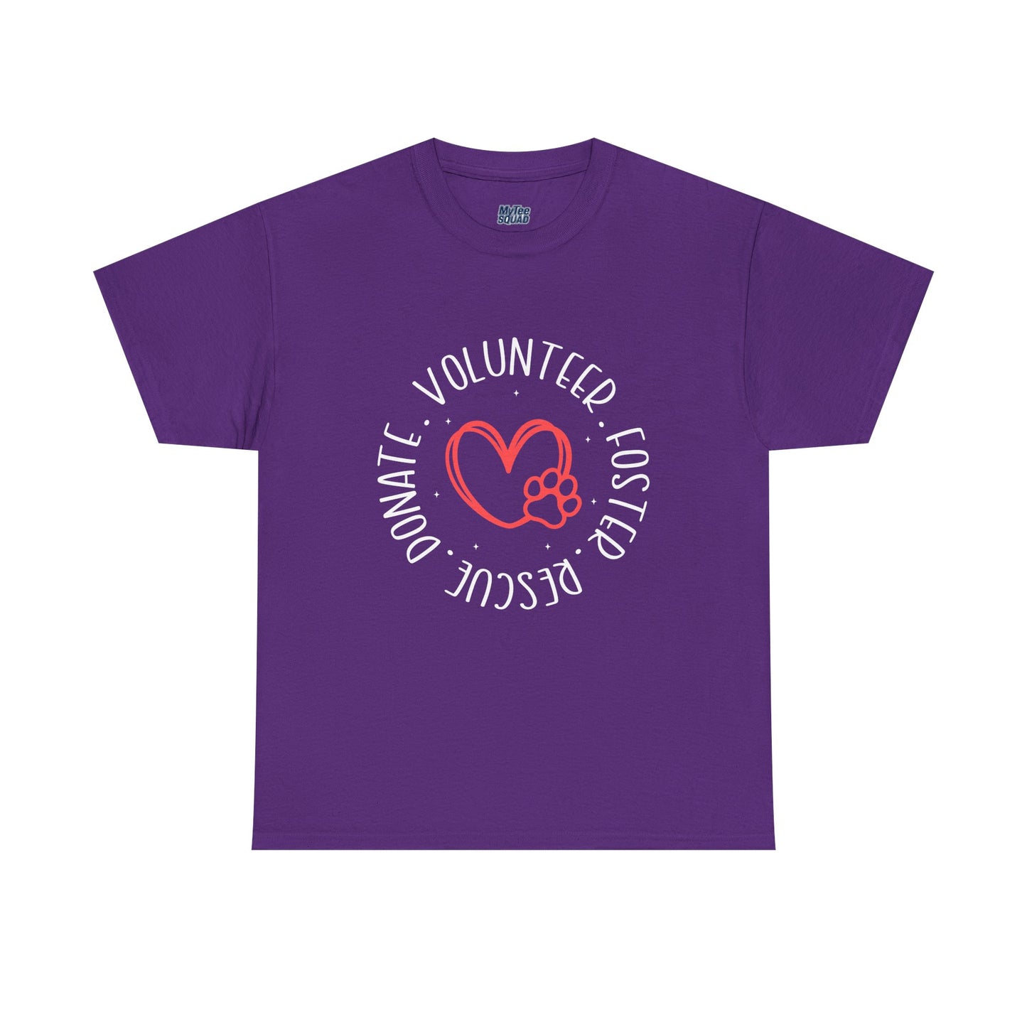 Pet Lover's Heart Volunteer Rescue Foster Donate Unisex T-Shirt