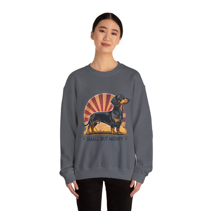 Dachshund Small But Mighty Sweatshirt – Fierce Pup Energy Pullover