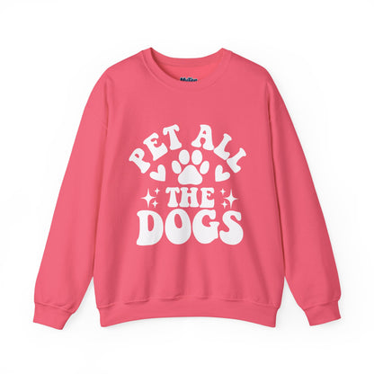 Pet All The Dogs Crewneck Sweatshirt | Cozy Dog Lover Gift