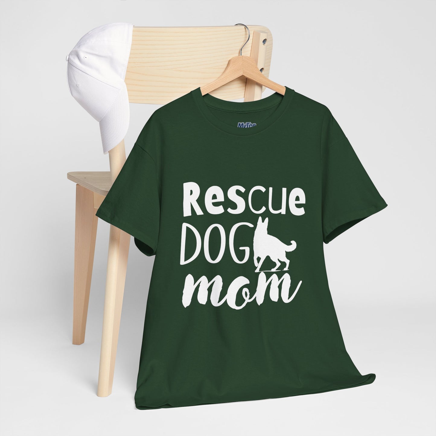 Rescue Dog Mom Cotton T-Shirt