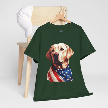 Patriotic Labrador In Stars & Stripes Unisex T Shirts