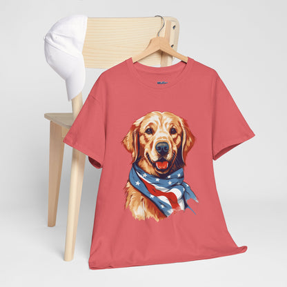 Patriotic Golden Retriever Unisex T-Shirt