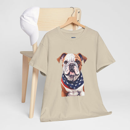 Patriotic Bulldog Unisex T-Shirt