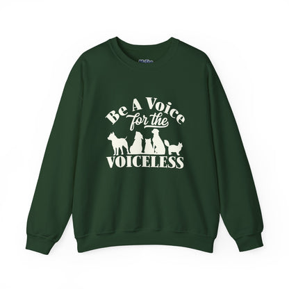 Be A Voice  For The Voiceless Unisex Sweatshirt – Animal Rescue Awareness
