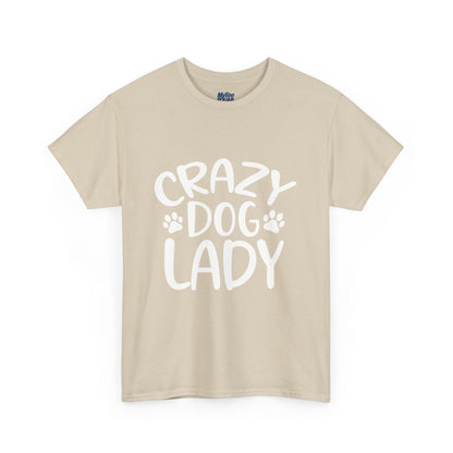Crazy Dog Lady Heavy Cotton T-Shirt | Best Gift For Dog Mom